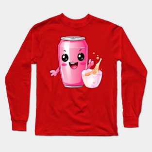 Soft drink cute T-Shirt cute giril Long Sleeve T-Shirt